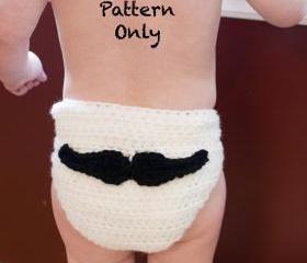 Mustache Diaper Cover Crochet Pattern